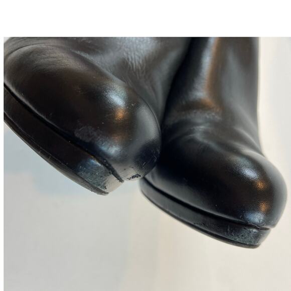 L.K. Bennet London Black Leather Platform Bootie Size 40 / US Size 10 - Picture 8 of 15